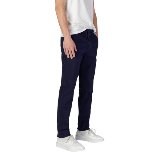 Hugo Boss Blaue Baumwoll-Skinny-Hose