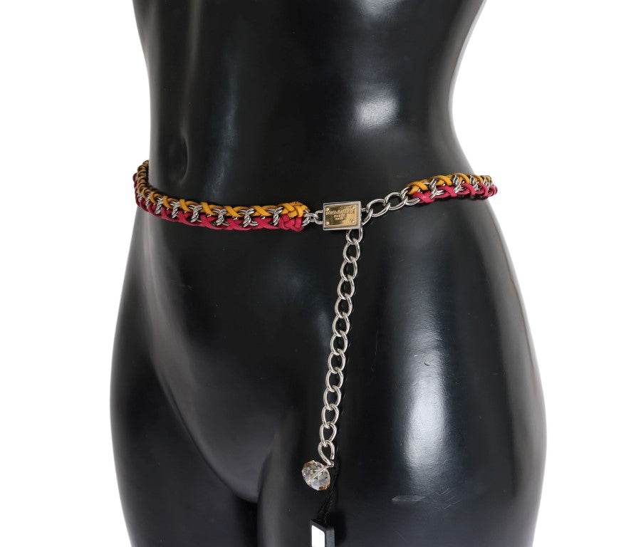 Dolce & Gabbana Eleganter mehrfarbiger Gürtel mit Kristallverzierung - Léoré