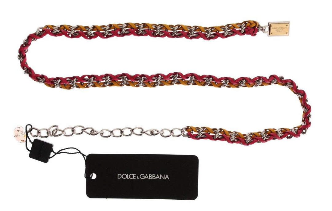 Dolce & Gabbana Eleganter mehrfarbiger Gürtel mit Kristallverzierung - Léoré