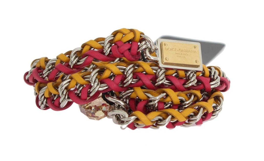 Dolce & Gabbana Eleganter mehrfarbiger Gürtel mit Kristallverzierung - Léoré