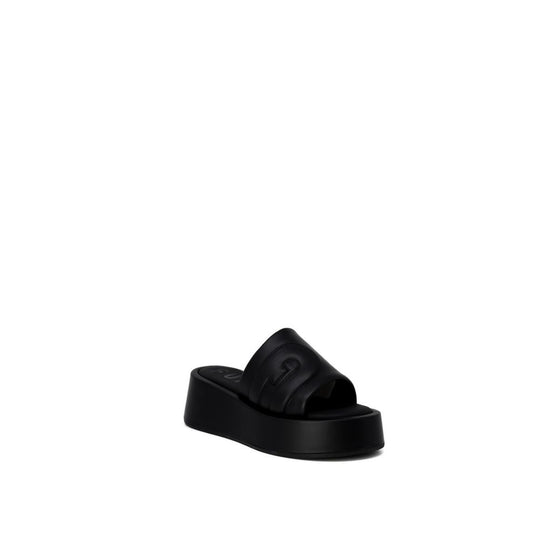 Furla Schwarzer Lederpantoffel