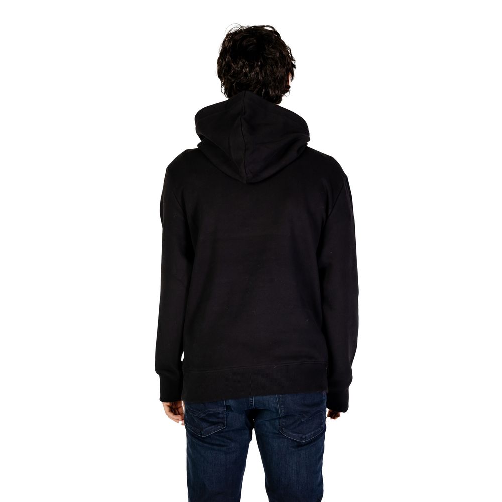 Calvin Klein Jeans Schwarzer Baumwoll-Kapuzenpulli