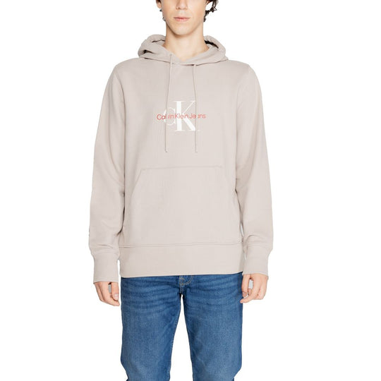 Calvin Klein Jeans Beige Hoody aus recycelter Baumwolle