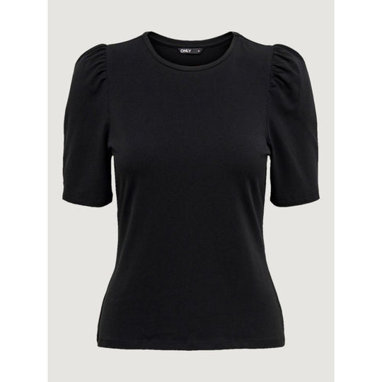 Only Schwarzes T-Shirt aus Baumwolle