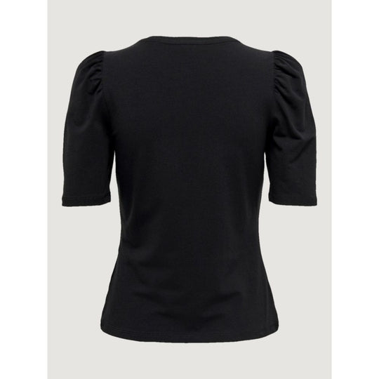 Only Schwarzes T-Shirt aus Baumwolle