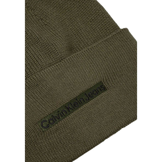 Calvin Klein Jeans Grüne Baumwollkappen Baseballmütze