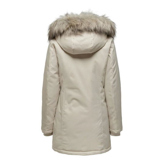 Only Beigefarbener Polyester-Parka