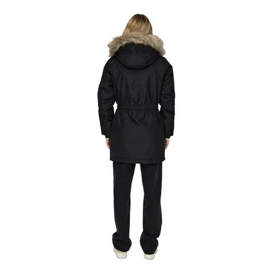 Only Schwarzer Polyester-Parka
