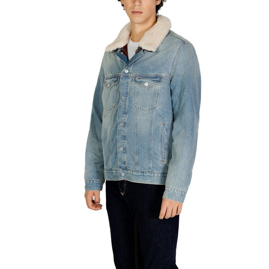 Tommy Hilfiger Jeans Hellblaue Baumwolljacken &amp