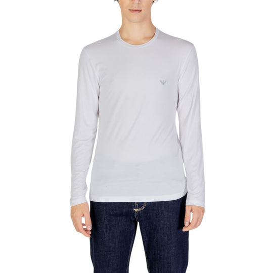 Emporio Armani Underwear Weißes Modal-Langarmshirt