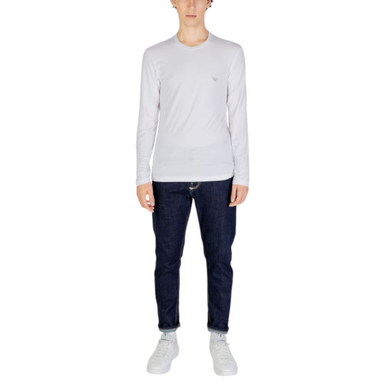 Emporio Armani Underwear Weißes Modal-Langarmshirt