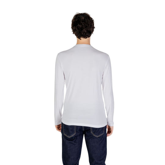 Emporio Armani Underwear Weißes Modal-Langarmshirt