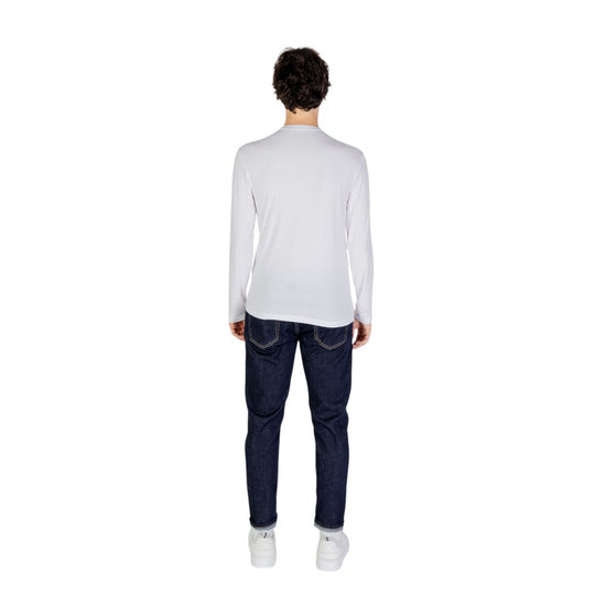 Emporio Armani Underwear Weißes Modal-Langarmshirt