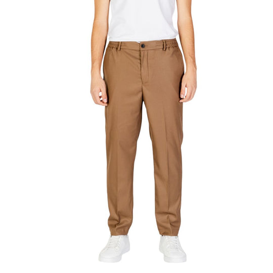 Hamaki-Ho Beige Polyester Jeans &amp; Pants