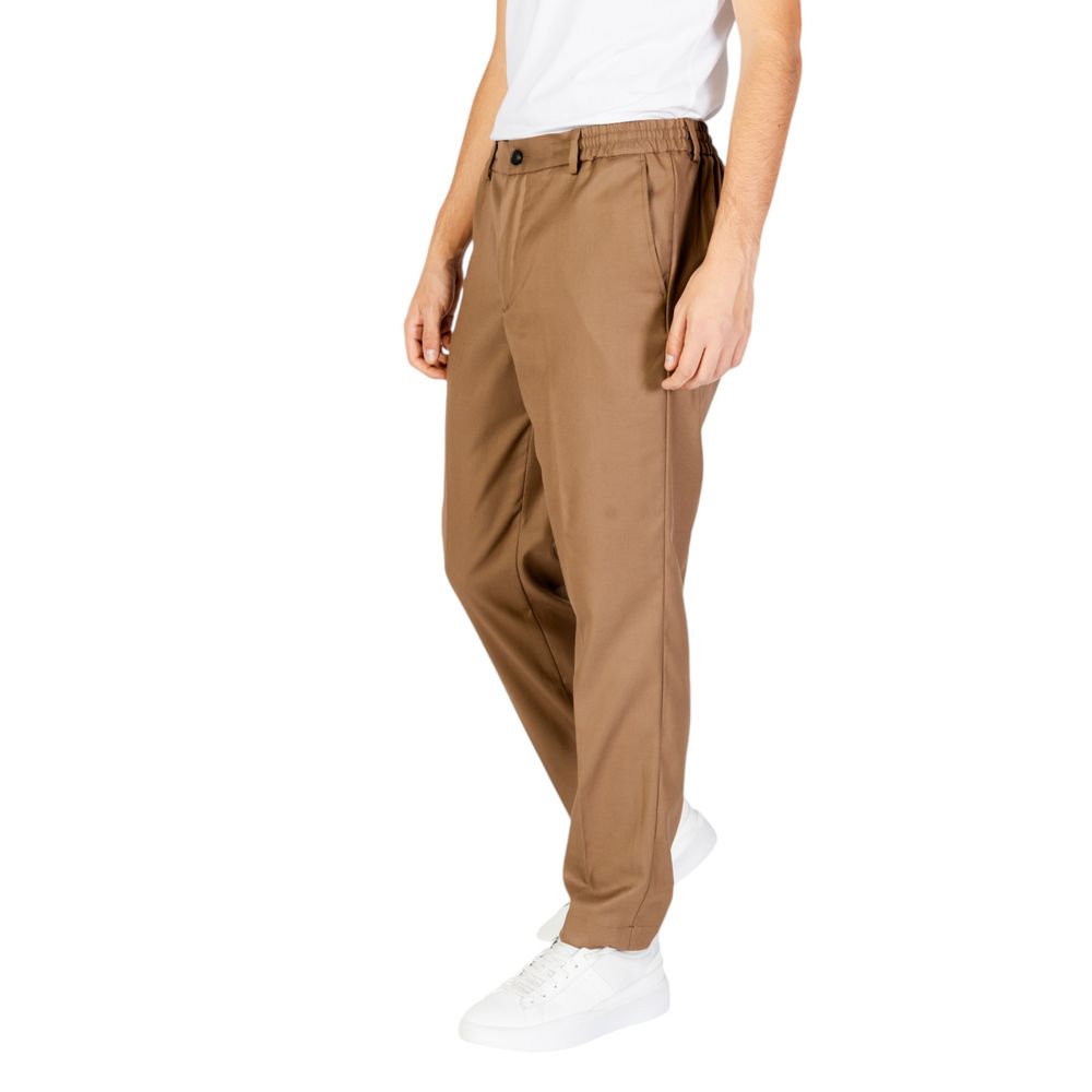 Hamaki-Ho Beige Polyester Jeans &amp; Pants