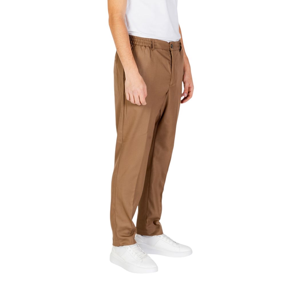 Hamaki-Ho Beige Polyester Jeans &amp; Pants