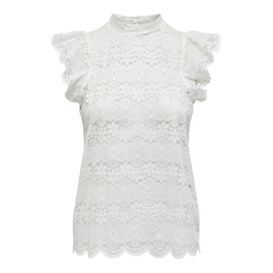 Jacqueline De Yong Cream Polyester Tops &amp; T-Shirt