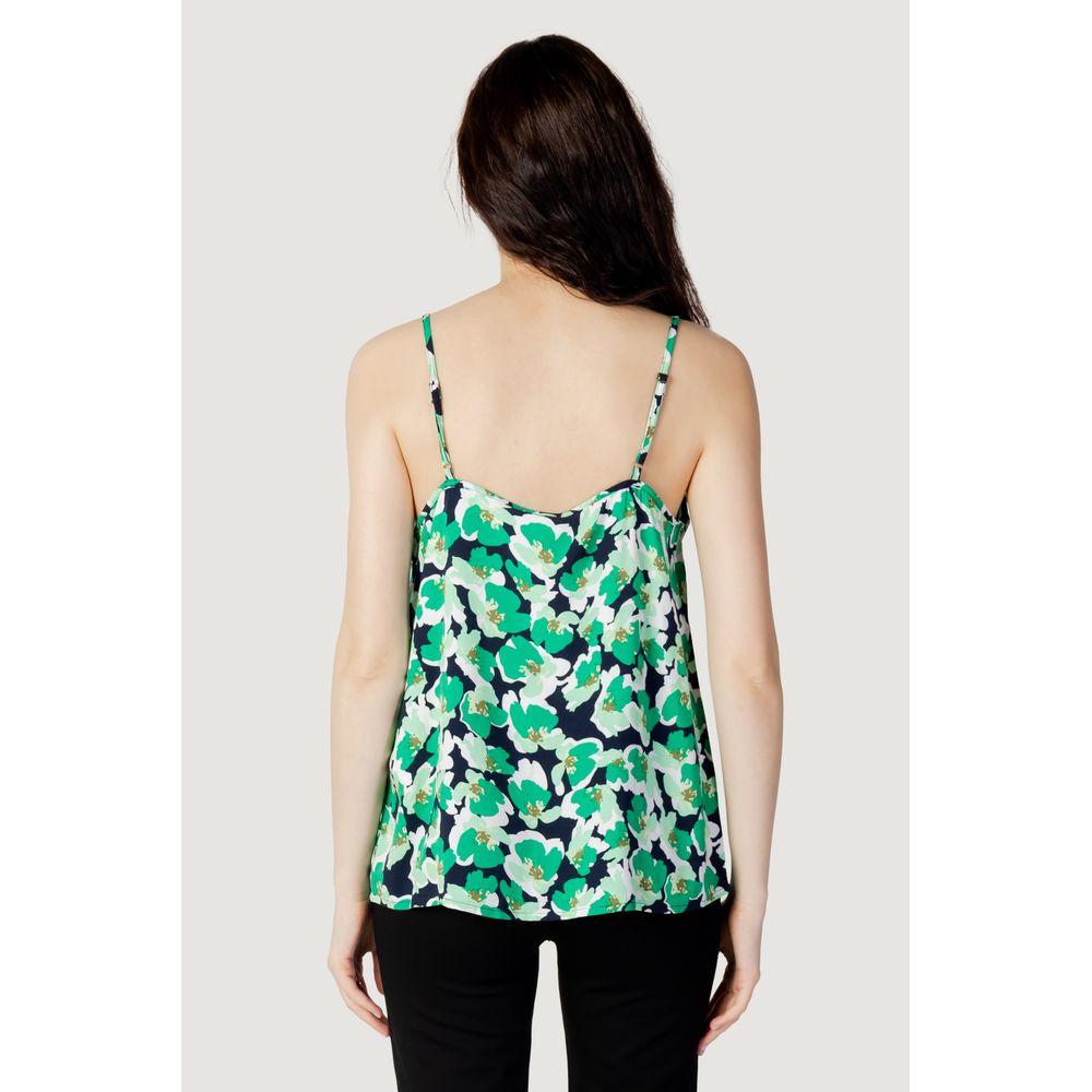 Jacqueline De Yong Green Cotton Tops &amp; T-Shirt