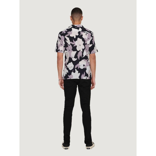 Only & Sons Lila Leinen-Kurzarmhemd