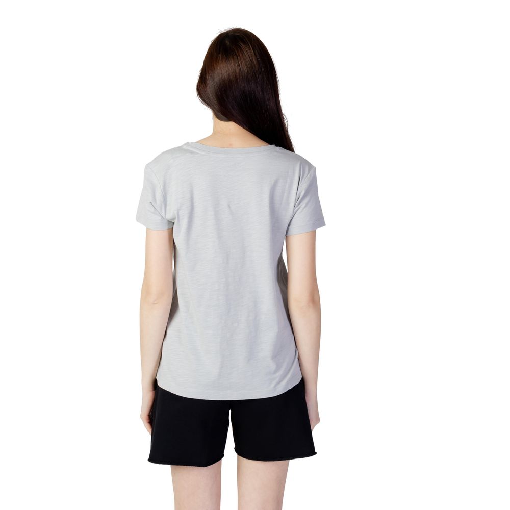 Blue Gray Cotton Tops &amp; T-Shirt