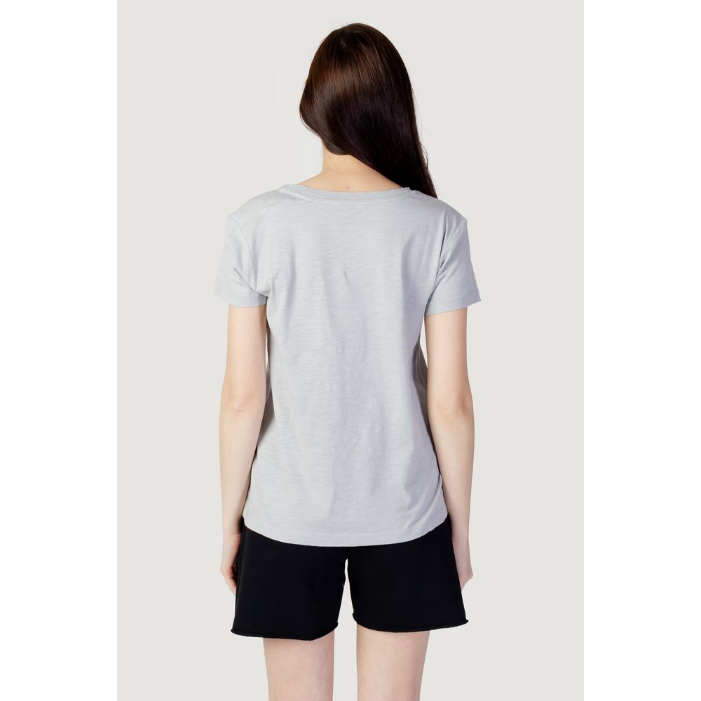 Blue Gray Cotton Tops &amp; T-Shirt