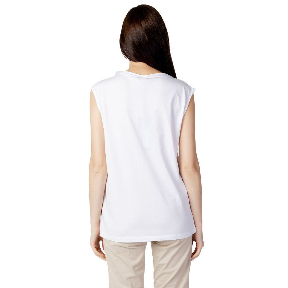 Blue White Cotton Tops &amp; T-Shirt