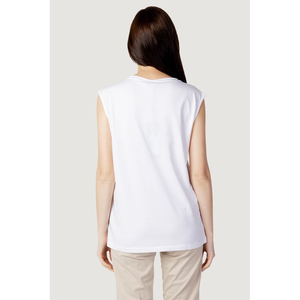 Blue White Cotton Tops &amp; T-Shirt