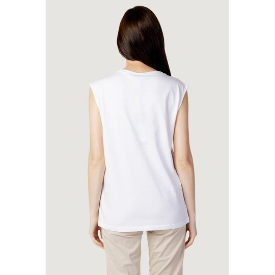Blue White Cotton Tops &amp; T-Shirt