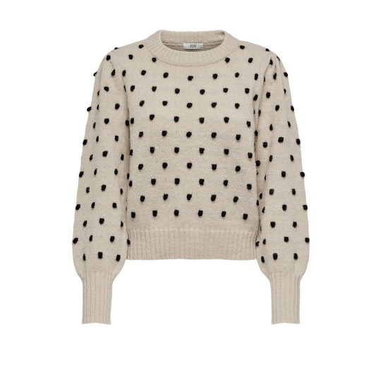 Jacqueline De Yong Beigefarbener Polyester-Pullover