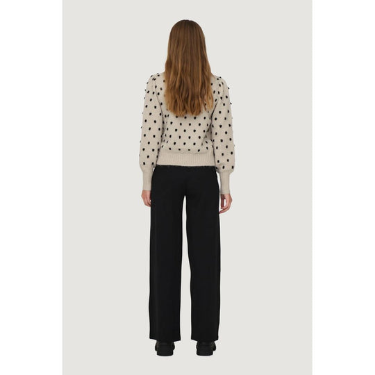 Jacqueline De Yong Beigefarbener Polyester-Pullover