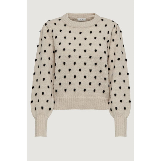 Jacqueline De Yong Beigefarbener Polyester-Pullover