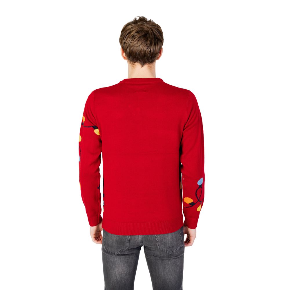 Only &amp; Sons Red Acrylic Sweater
