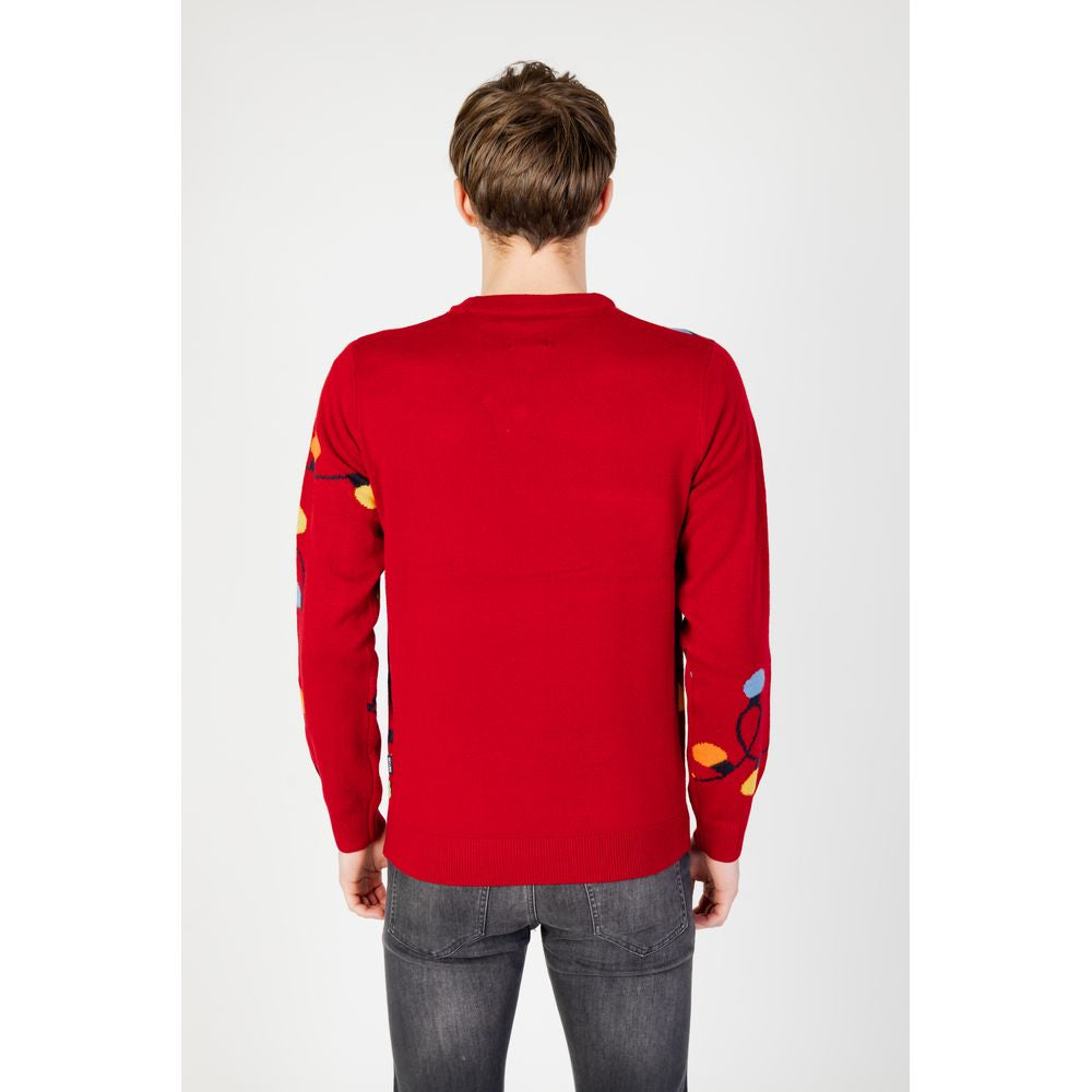 Only &amp; Sons Red Acrylic Sweater