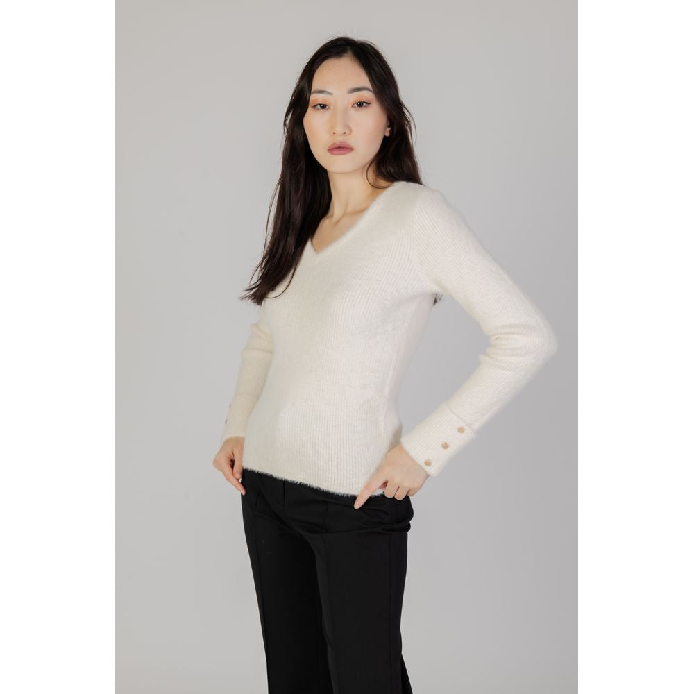 Morgan De Toi Pullover aus cremefarbenem Polyamid