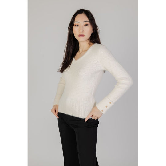 Morgan De Toi Pullover aus cremefarbenem Polyamid
