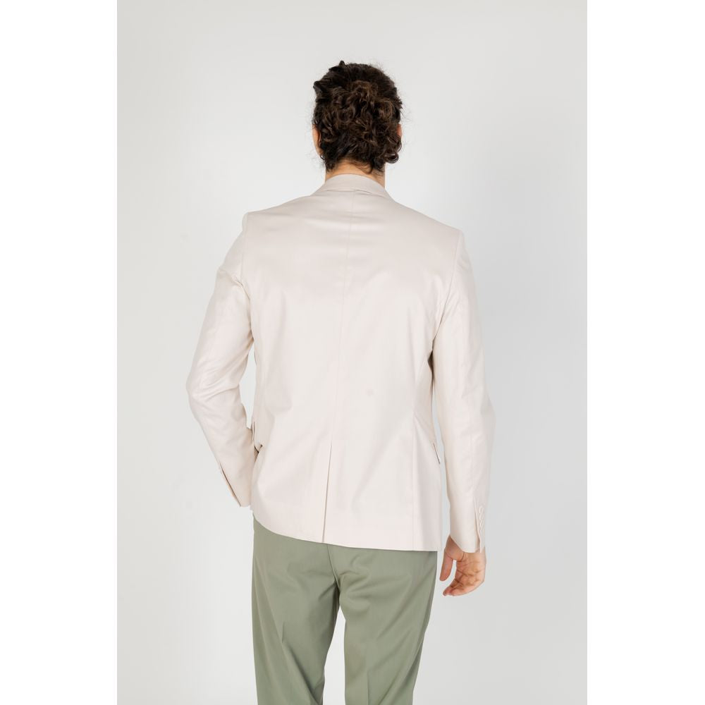 Antony Morato cream cotton suit