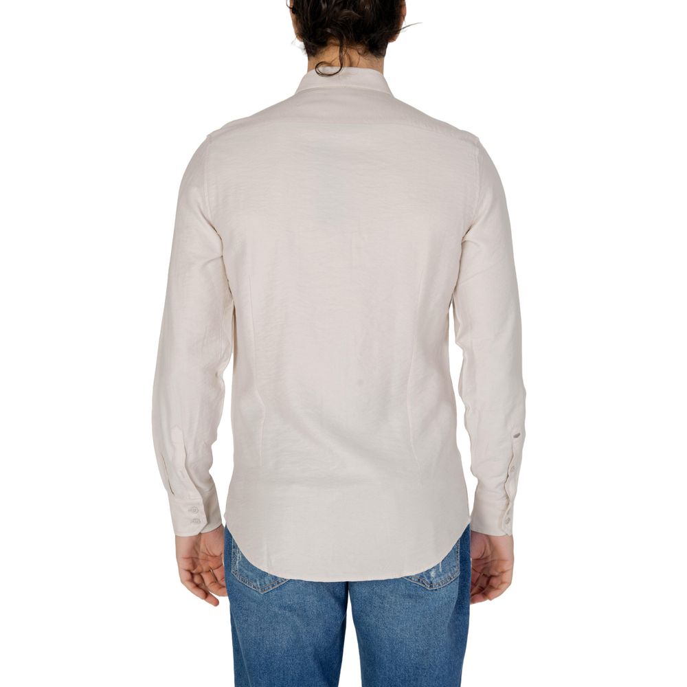 Antony Morato beige viscose shirt