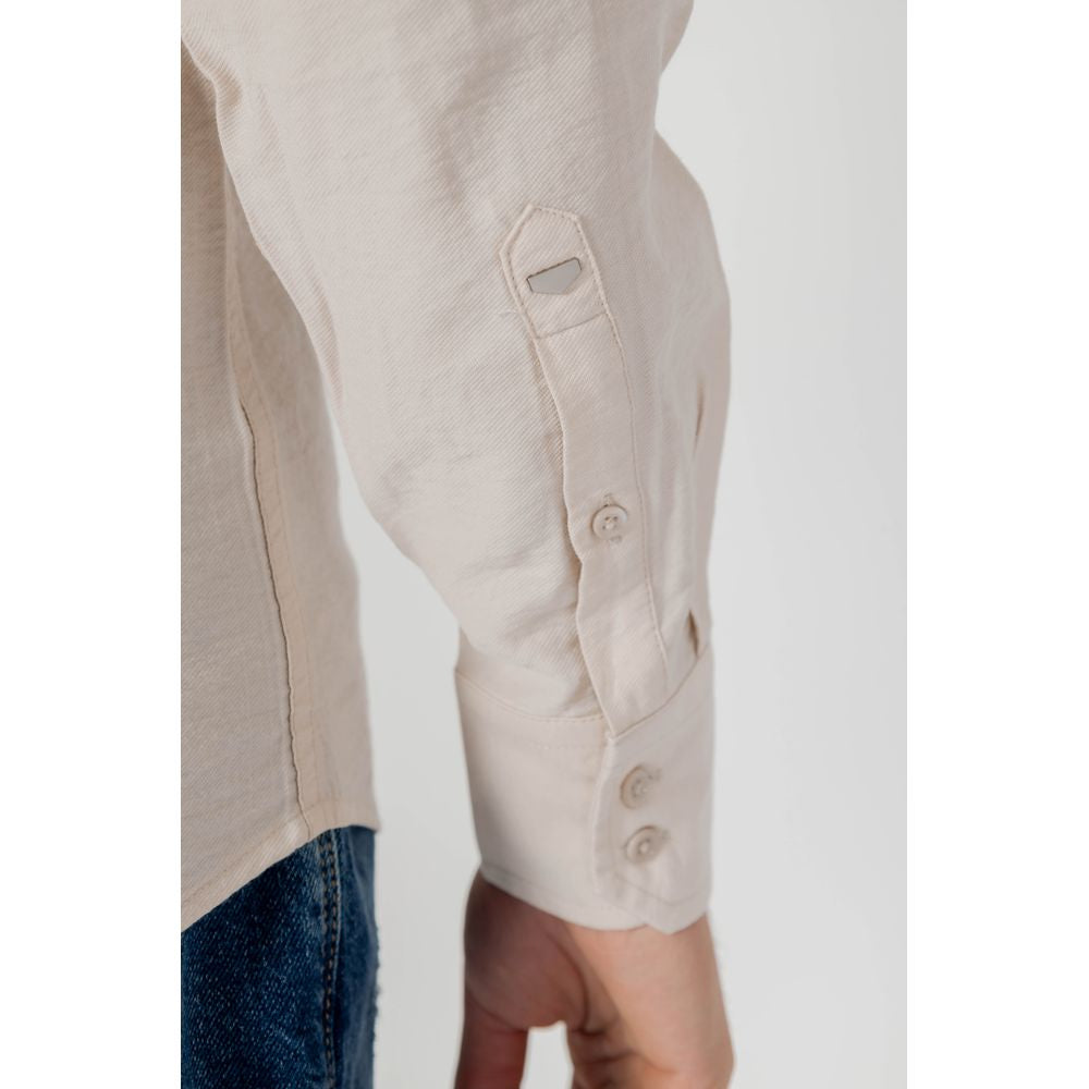 Antony Morato beige viscose shirt