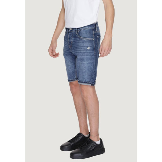 Antony Morato Blue Cotton Shorts