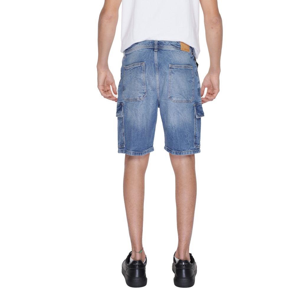 Antony Morato Blue Cotton Shorts