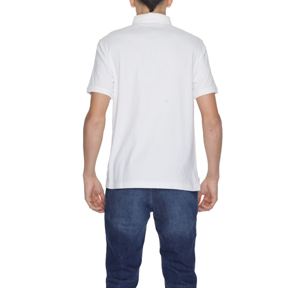 Blue Cream Cotton Polo Shirt