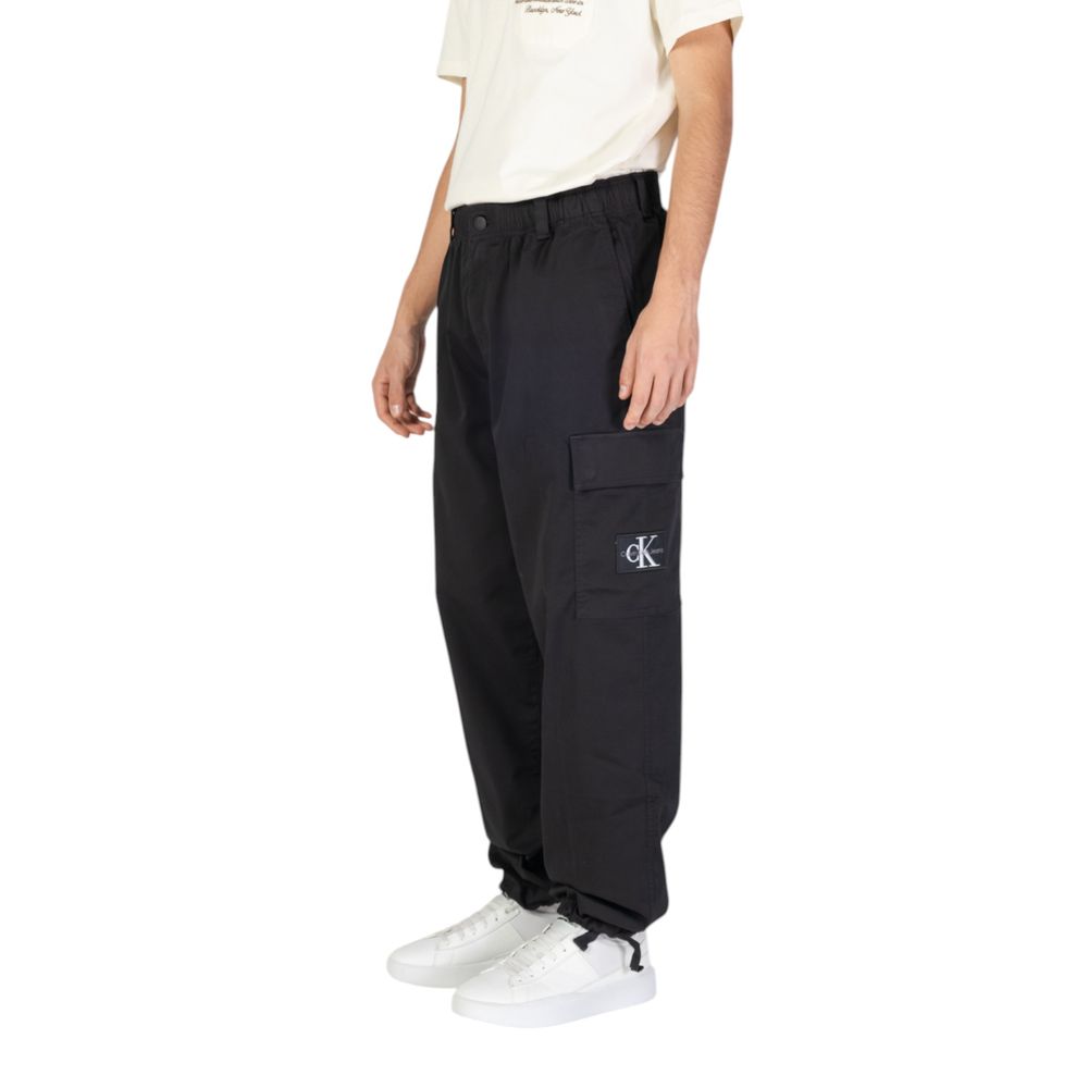 Calvin Klein Jeans Schwarze Hose aus recycelter Baumwolle