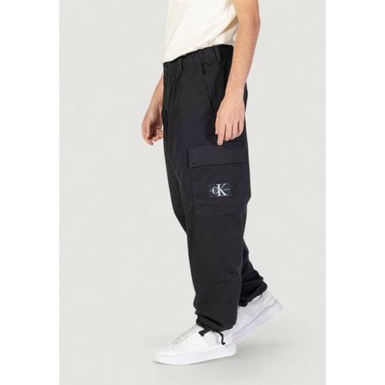 Calvin Klein Jeans Schwarze Hose aus recycelter Baumwolle