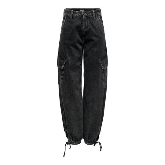 Only Schwarze Boyfriend-Jeans aus Baumwolle