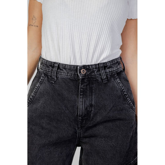 Only Schwarze Boyfriend-Jeans aus Baumwolle