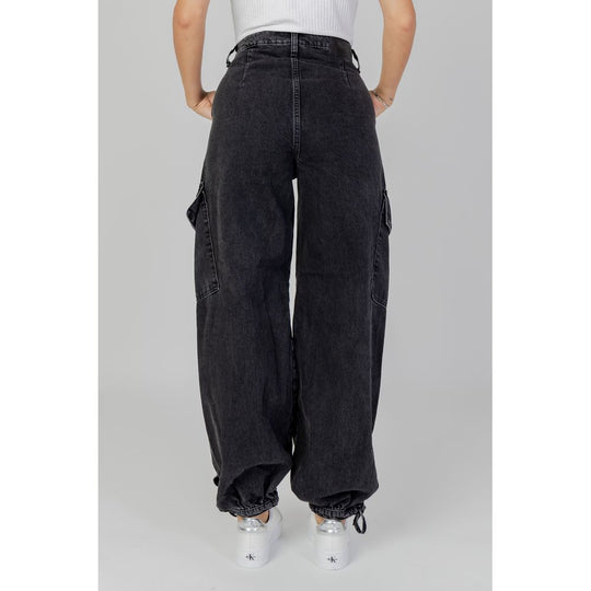 Only Schwarze Boyfriend-Jeans aus Baumwolle