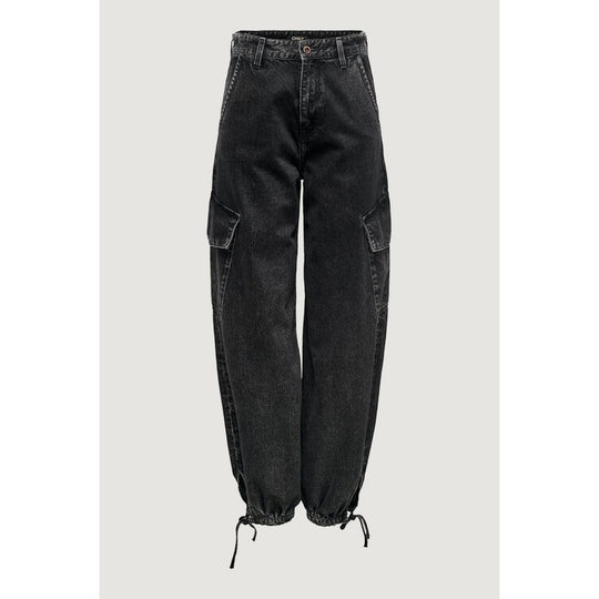 Only Schwarze Boyfriend-Jeans aus Baumwolle