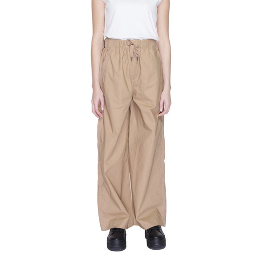 Blue Beige Cotton Jeans &amp; Pants