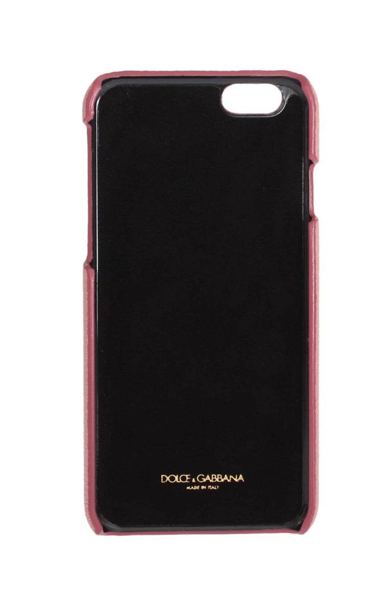 Dolce & Gabbana Schicke rosa Leder-Kristall iPhone Tasche - Léoré