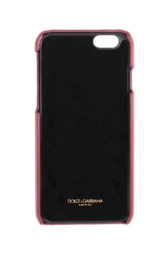 Dolce & Gabbana Schicke rosa Leder-Kristall iPhone Tasche - Léoré